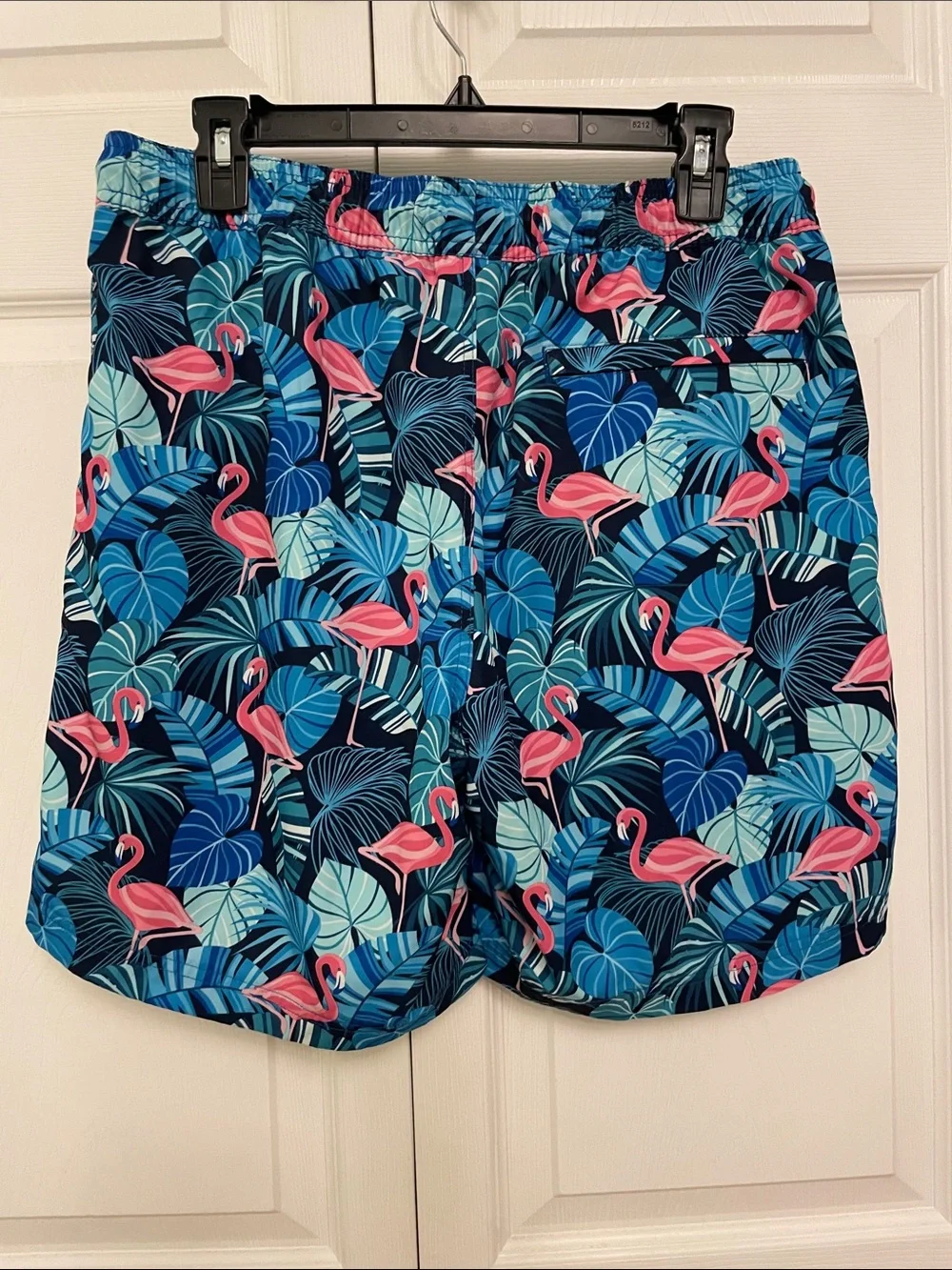 NWOT Member’s Mark Men’s Resort Swim Trunks Medium Tropical Flamingo Pattern